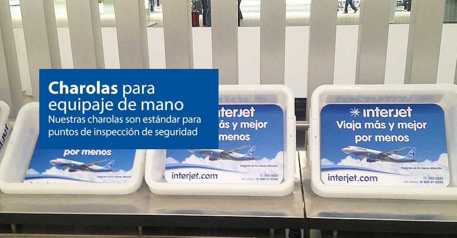 Charolas para equipaje de mano